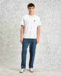 wax london men's Dean - White London Postcard Graphic Organic Cotton T-Shirt