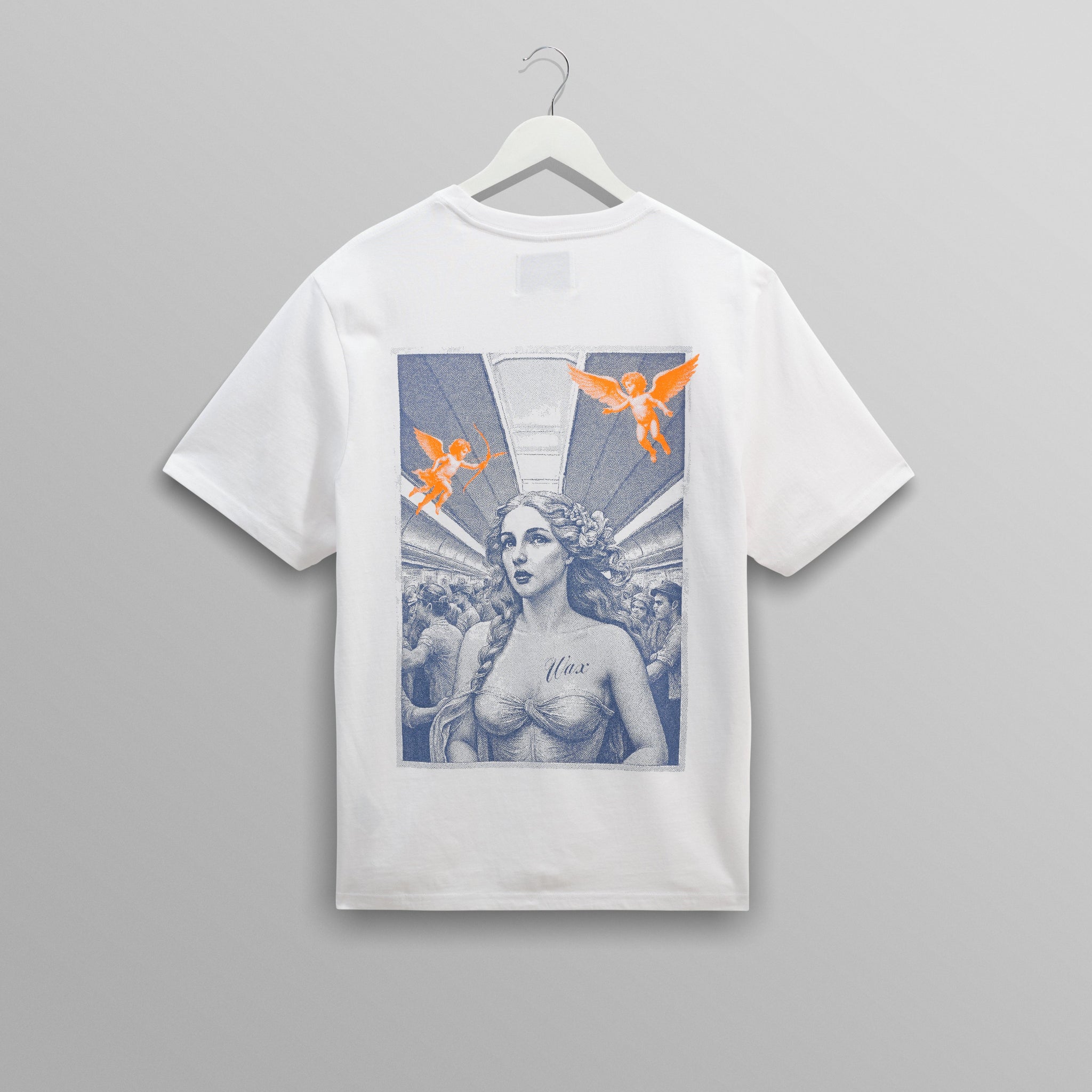 wax london men's Dean - White London Venus Graphic Organic Cotton T-Shirt