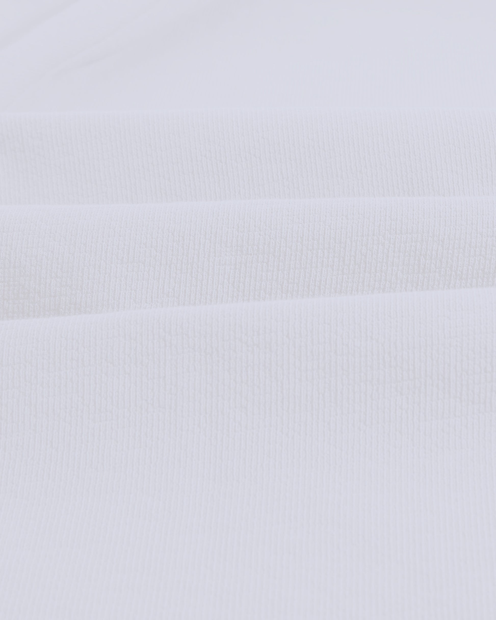 wax london men's Dean - White Textured Organic Cotton T-Shirt