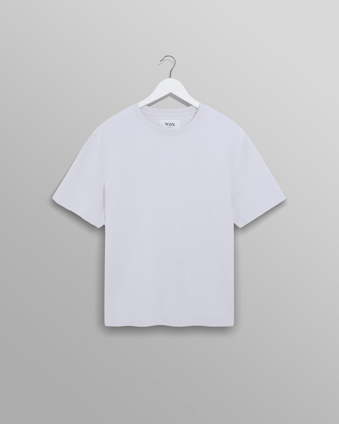 wax london men's Dean - White Textured Organic Cotton T-Shirt