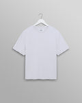 wax london men's Dean - White Textured Organic Cotton T-Shirt