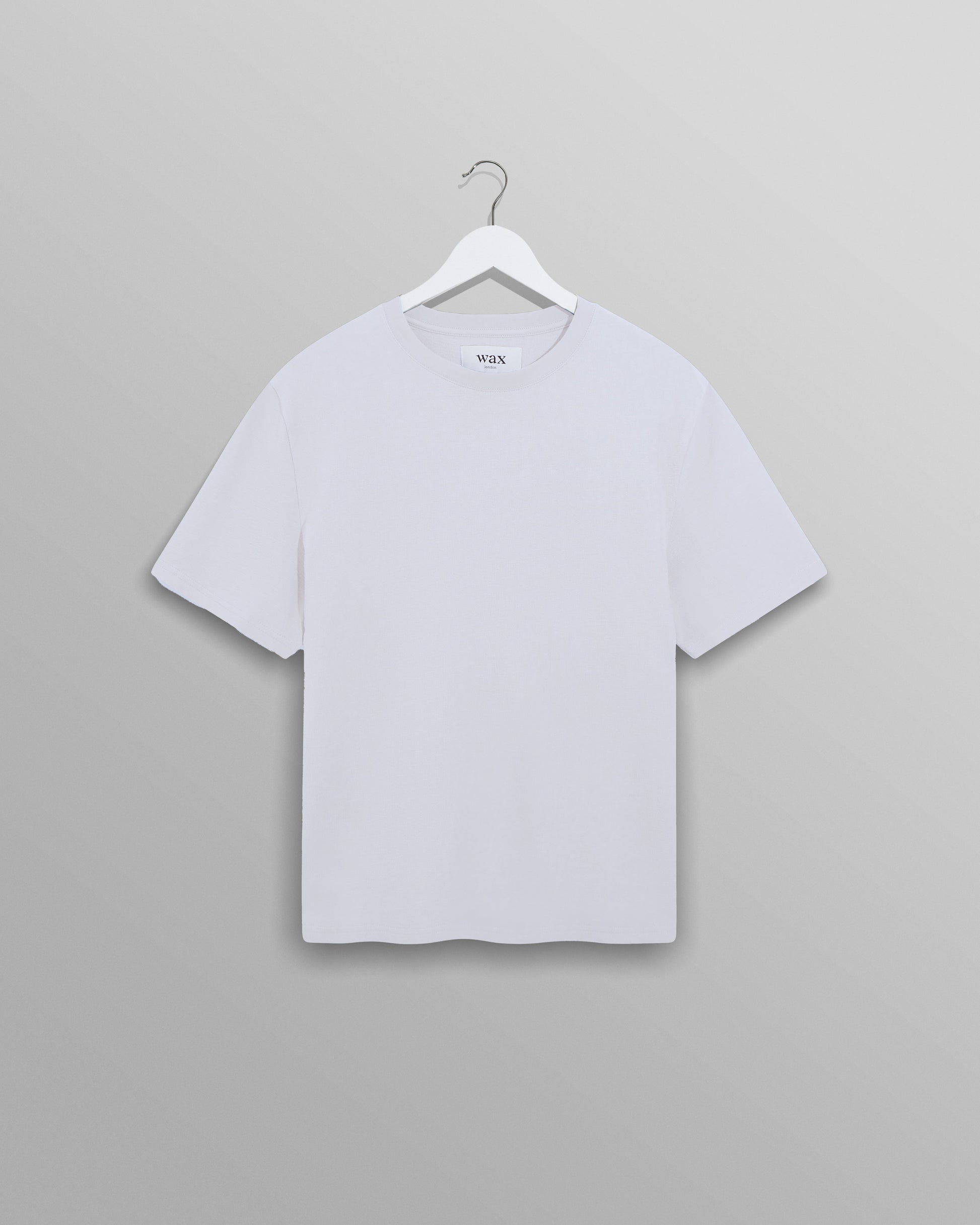 wax london men's Dean - White Textured Organic Cotton T-Shirt