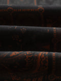 wax london men's Didcot - Black And Brown Paisley Short-Sleeve Shirt