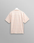 wax london men's Didcot - Ecru Stripe Short-Sleeve Shirt