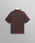 wax london men's Didcot - Navy And Multicolour Geometric Short-Sleeve Shirt
