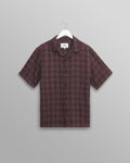 wax london men's Didcot - Navy And Multicolour Geometric Short-Sleeve Shirt