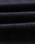 wax london men's Didcot - Navy Open Weave Cotton Short-Sleeve Shirt