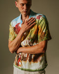 wax london men's Didcot - Watercolour Abstract Painting Short-Sleeve Shirt