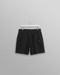 wax london men's Dudley - Black Textured Waffle Shorts