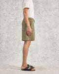 wax london men's Dudley - Khaki Textured Waffle Shorts
