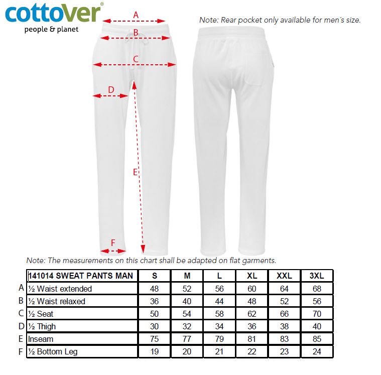 Cottover Mens Joggers | GOTS Lounge Wear | Fairtrade | Organic Cotton | 14 Colours | S-3XL - Trousers - Logo Free Clothing