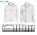 Cottover Mens Zip-Up Hoodie | Medium Weight | GOTS Organic Cotton | 14 Colours | S-4XL - Hoodie - Logo Free Clothing