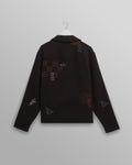 wax london men's Eldon - Black Doodle Embroidered Cotton Jacket
