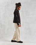 wax london men's Eldon - Black Doodle Embroidered Cotton Jacket