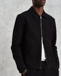 wax london men's Eldon - Black Floral Diamond Cotton Jacket
