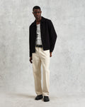 wax london men's Eldon - Black Floral Diamond Cotton Jacket