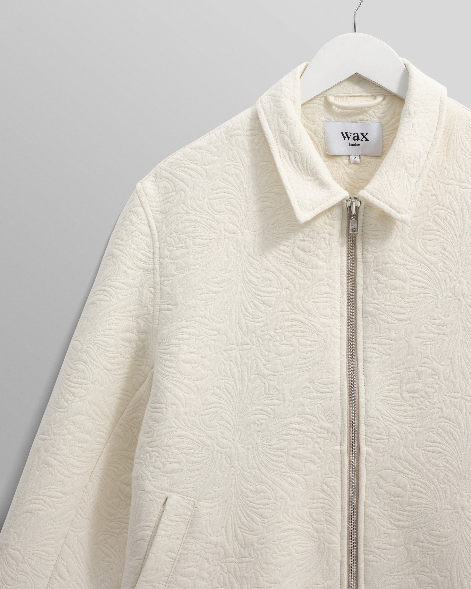wax london men's Eldon - Ecru Meadow Jacquard Jacket