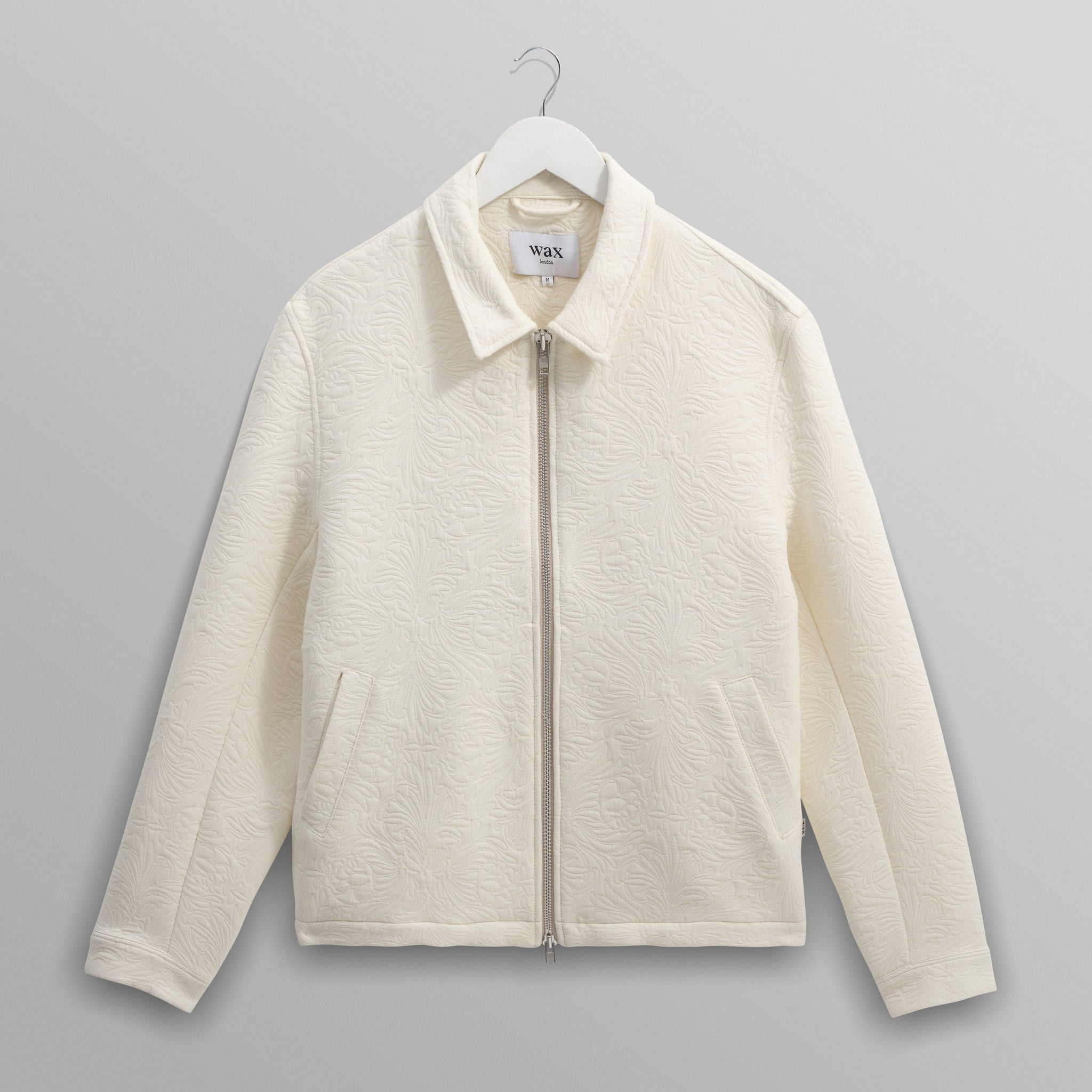 wax london men's Eldon - Ecru Meadow Jacquard Jacket