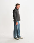 wax london men's Eldon - Mid Grey Boiled Wool Jacket