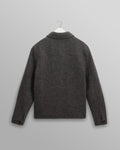 wax london men's Eldon - Mid Grey Boiled Wool Jacket