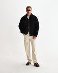 wax london men's Eldon - Midnight Navy Boiled Wool Jacket