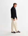 wax london men's Eldon - Midnight Navy Boiled Wool Jacket