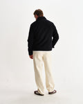 wax london men's Eldon - Midnight Navy Boiled Wool Jacket