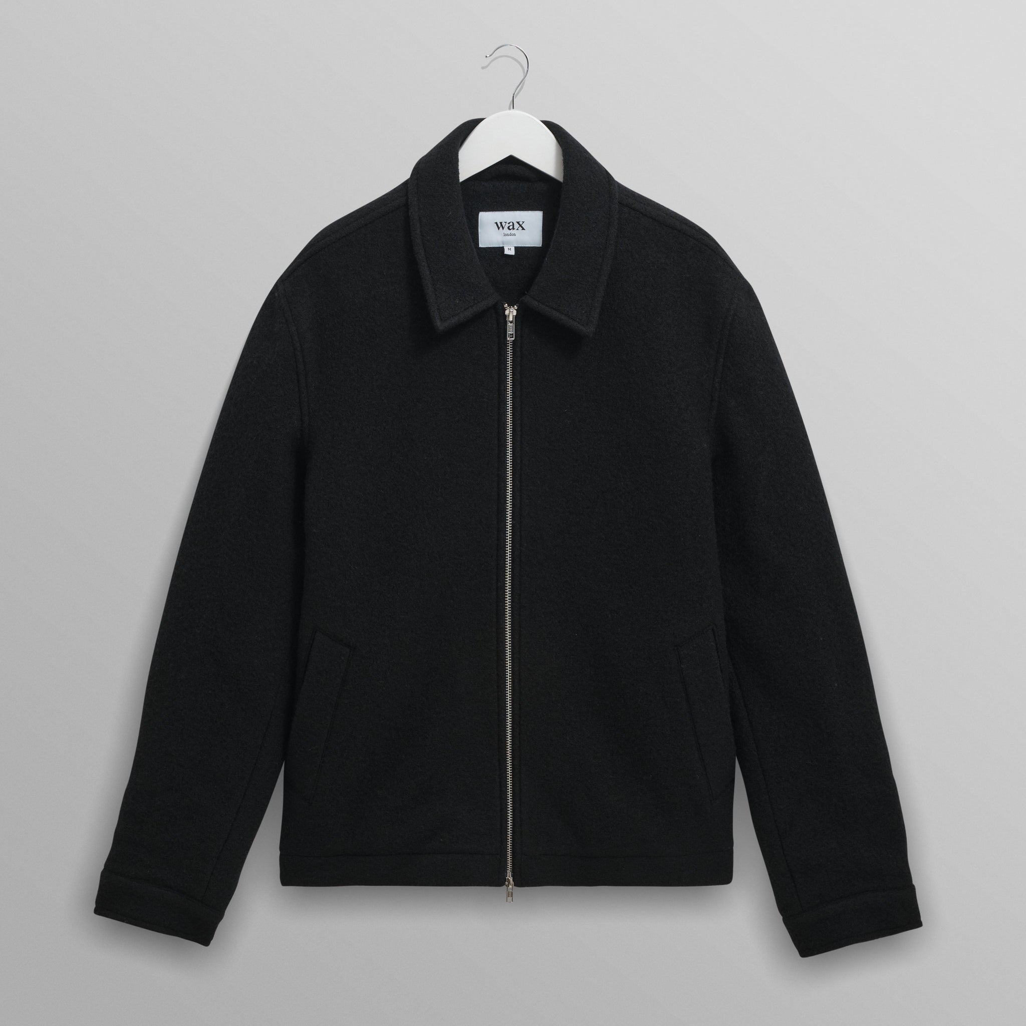 wax london men's Eldon - Midnight Navy Boiled Wool Jacket
