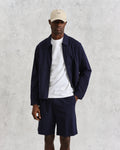 wax london men's Eldon - Navy Cotton Seersucker Jacket