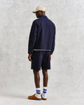 wax london men's Eldon - Navy Cotton Seersucker Jacket