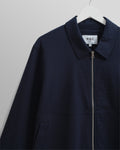 wax london men's Eldon - Navy Cotton Seersucker Jacket
