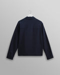 wax london men's Eldon - Navy Cotton Seersucker Jacket