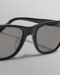 wax london men's Eltham - Black Acetate Square Sunglasses