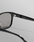 wax london men's Eltham - Black Acetate Square Sunglasses