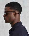 wax london men's Eltham - Tortoiseshell Acetate Square Sunglasses