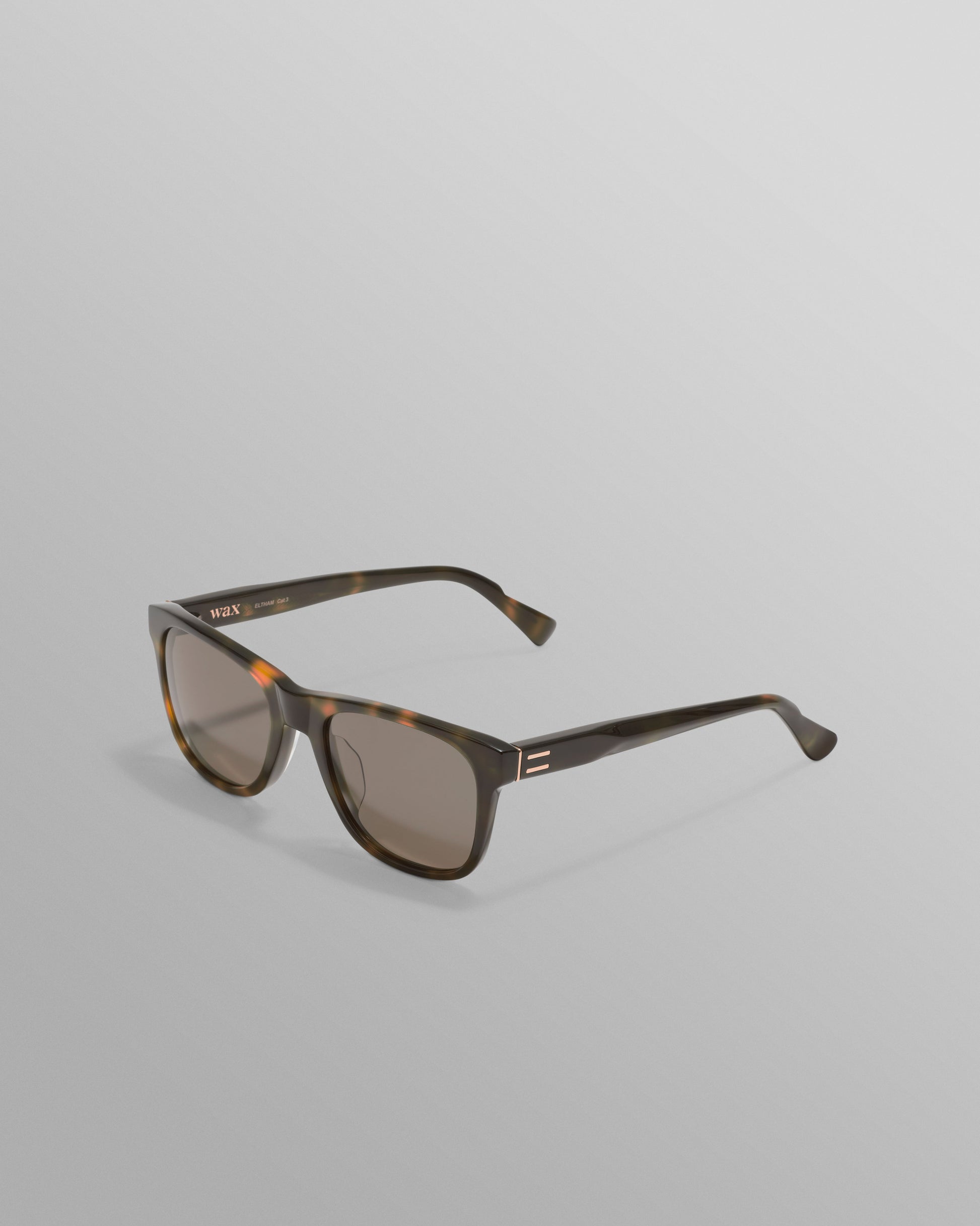 wax london men's Eltham - Tortoiseshell Acetate Square Sunglasses