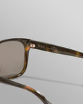 wax london men's Eltham - Tortoiseshell Acetate Square Sunglasses