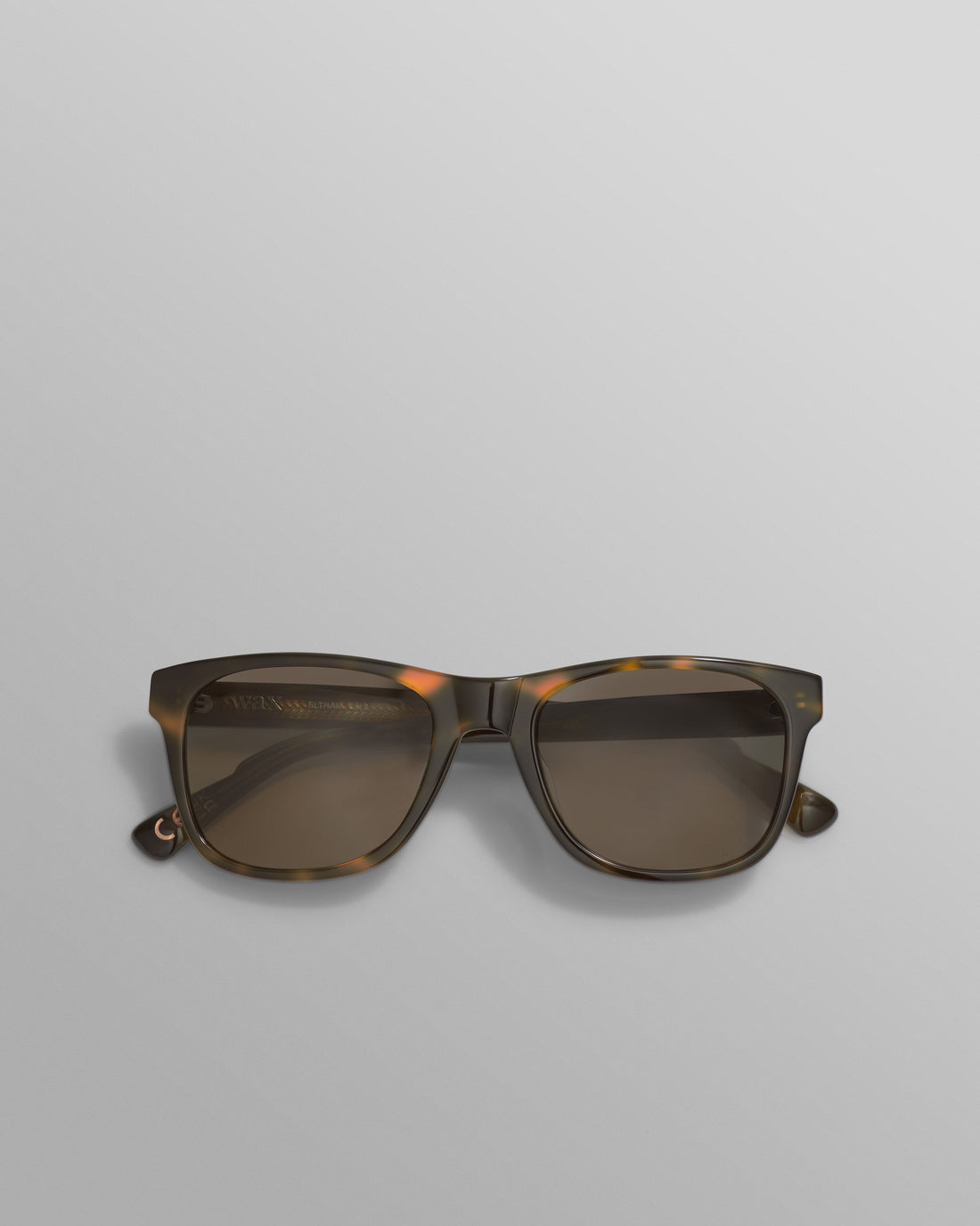 wax london men's Eltham - Tortoiseshell Acetate Square Sunglasses