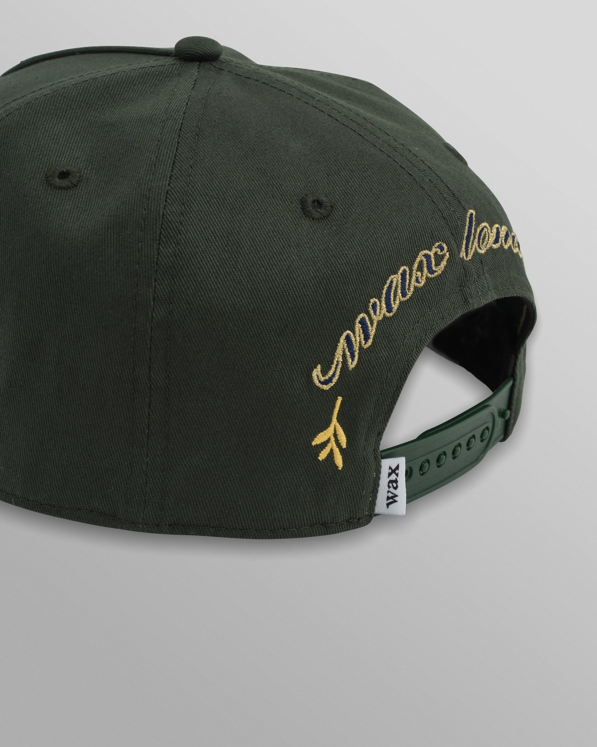 wax london men's Farrell - Dark Green Cotton Trucker Cap