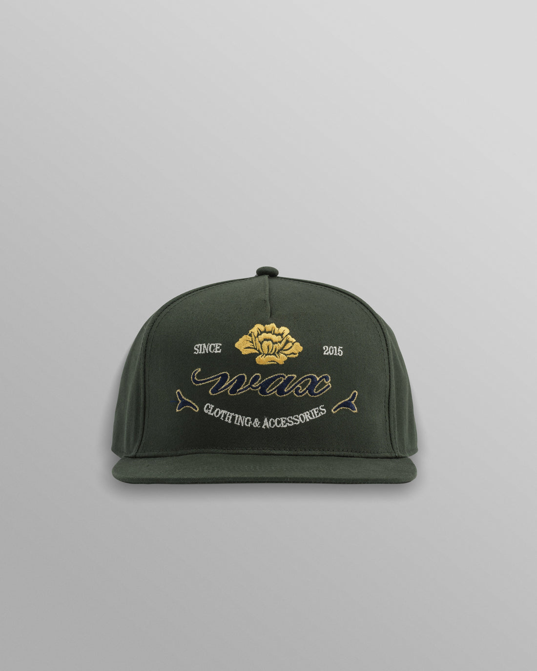 wax london men's Farrell - Dark Green Cotton Trucker Cap