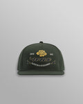 wax london men's Farrell - Dark Green Cotton Trucker Cap