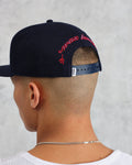 wax london men's Farrell - Navy Cotton Trucker Cap