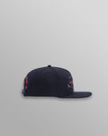 wax london men's Farrell - Navy Cotton Trucker Cap