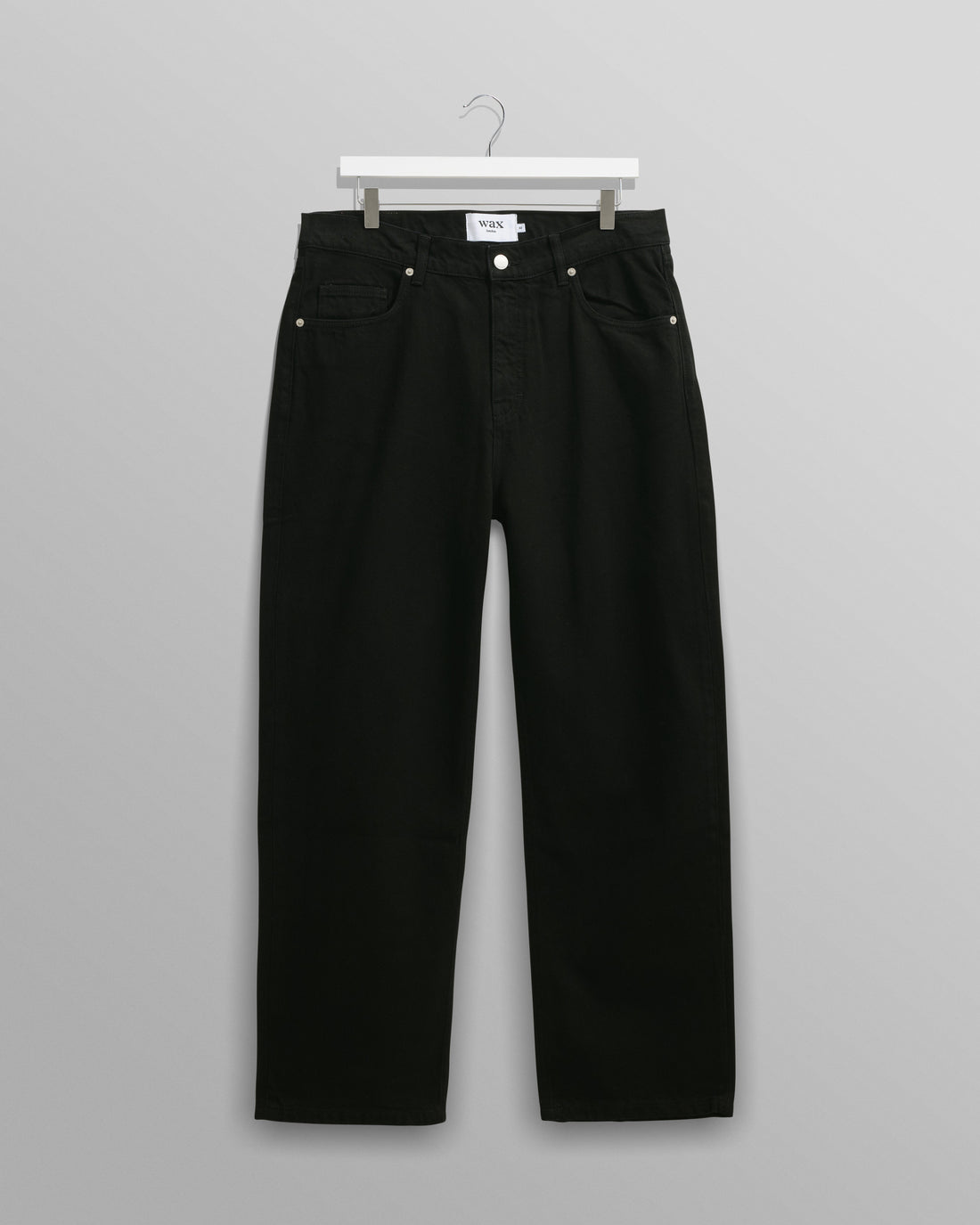 wax london men's Felix - Black Loose Fit Denim Jeans