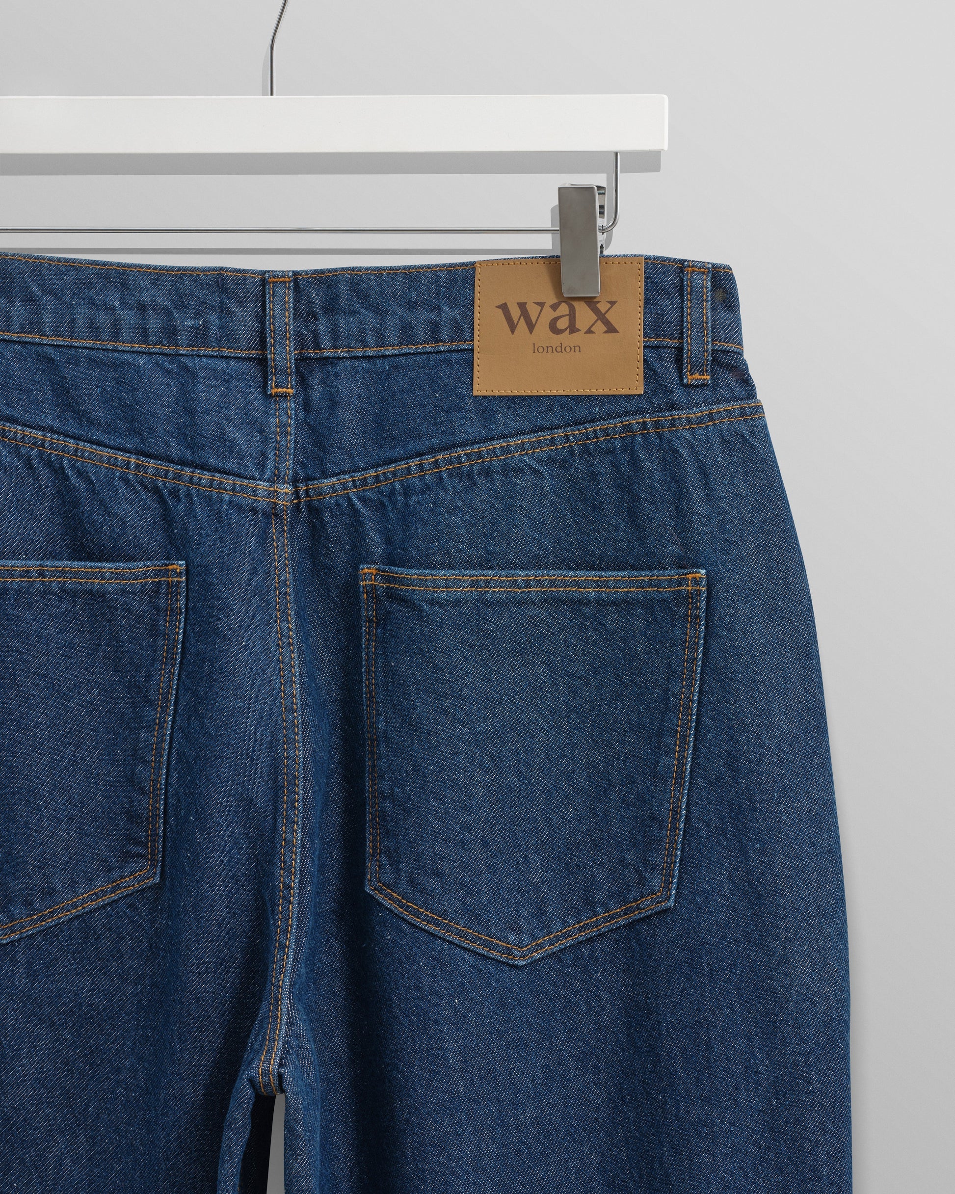 wax london men's Felix - Dark Wash Loose Fit Denim Jeans