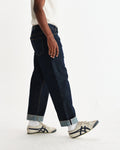 wax london men's Felix - Rinse Wash Selvedge Loose Fit Denim Jeans