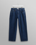 wax london men's Felix - Vintage 90s Blue Wash Loose Fit Denim Jeans