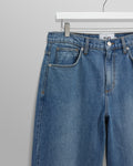 wax london men's Felix - Vintage Antique Blue Loose Fit Denim Jeans
