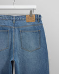 wax london men's Felix - Vintage Antique Blue Loose Fit Denim Jeans