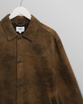 wax london men's Fen - Tonal Brown Suede Jacket